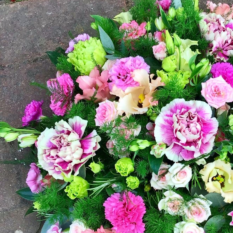 Pink & Green Posy Pad