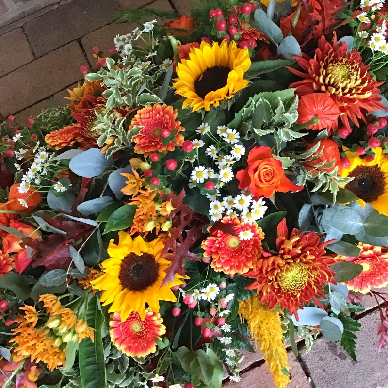 Autumnal Casket spray