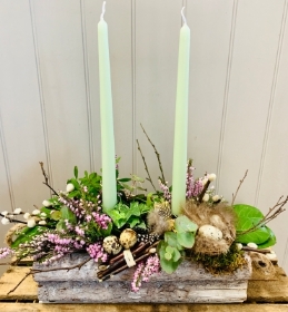 Easter Candle Centrepiece