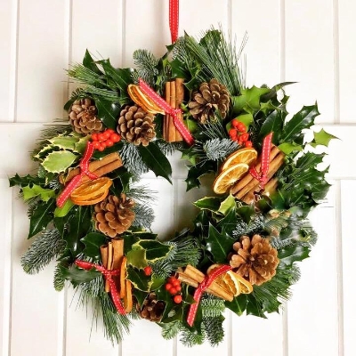 Spiced Orange Christmas Wreath