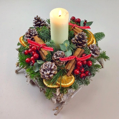 Winter Candle Arrangement