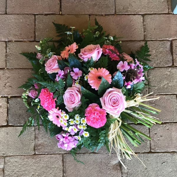 Pink Single Ended Funeral Spray