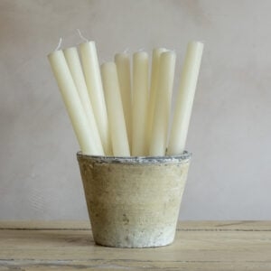 Rustic Dinner Candle Cream