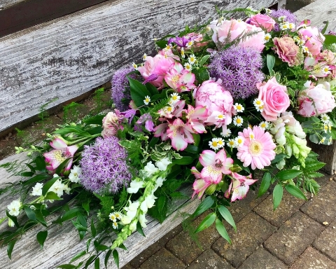 Pink & Lilac Casket Spray