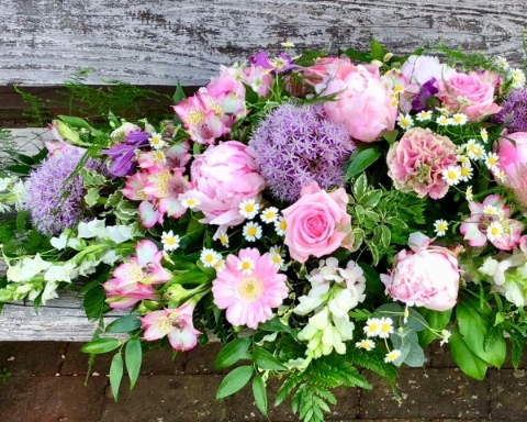 Pink & Lilac Casket Spray