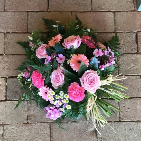 Pink Single Ended Funeral Spray