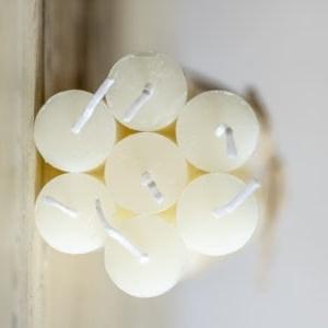 Rustic Dinner Candle Cream